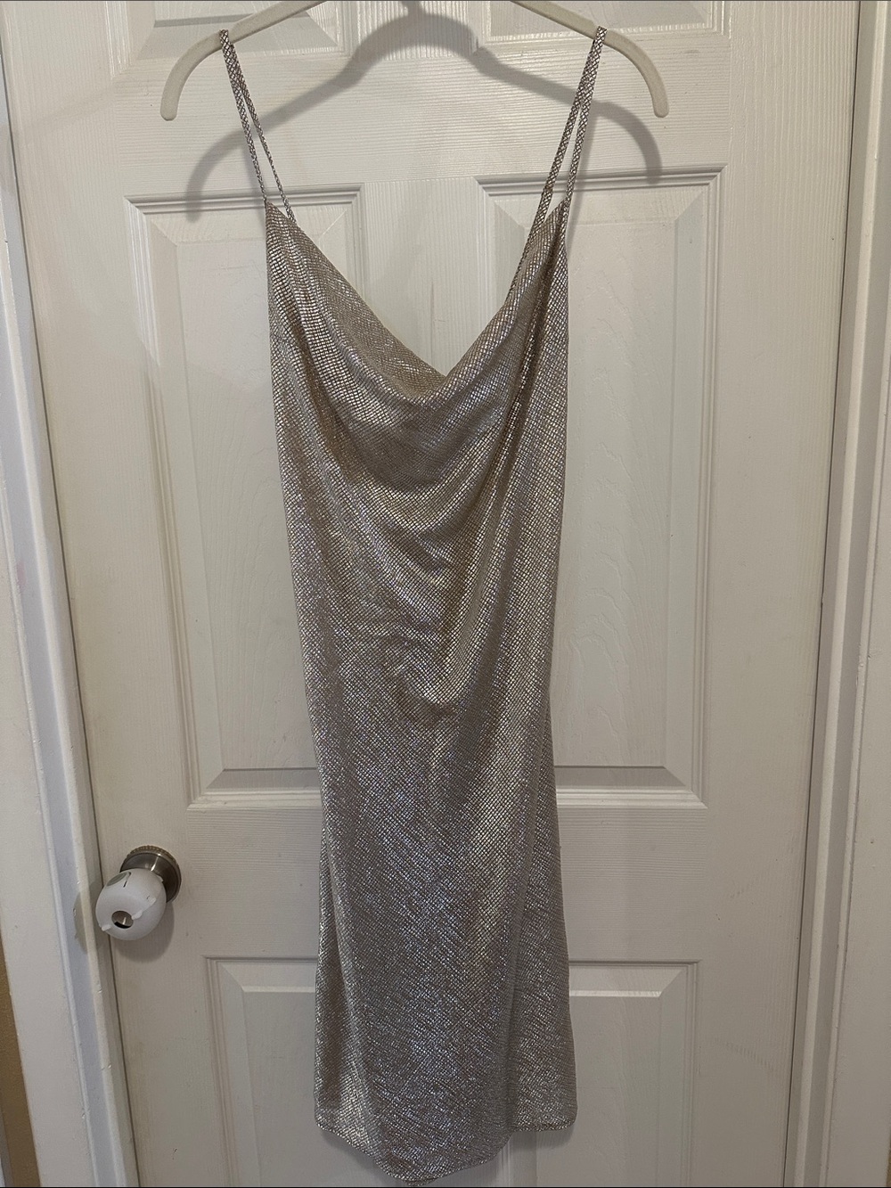 Victoria's Secret Metallic Shimmer Cowl Slip Nightgown